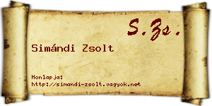 Simándi Zsolt névjegykártya